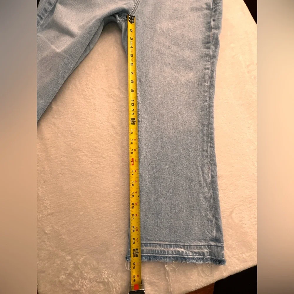 LOFT Light Blue The Kick Crop Denim Jeans, Size 30/10 - Picture 10 of 12